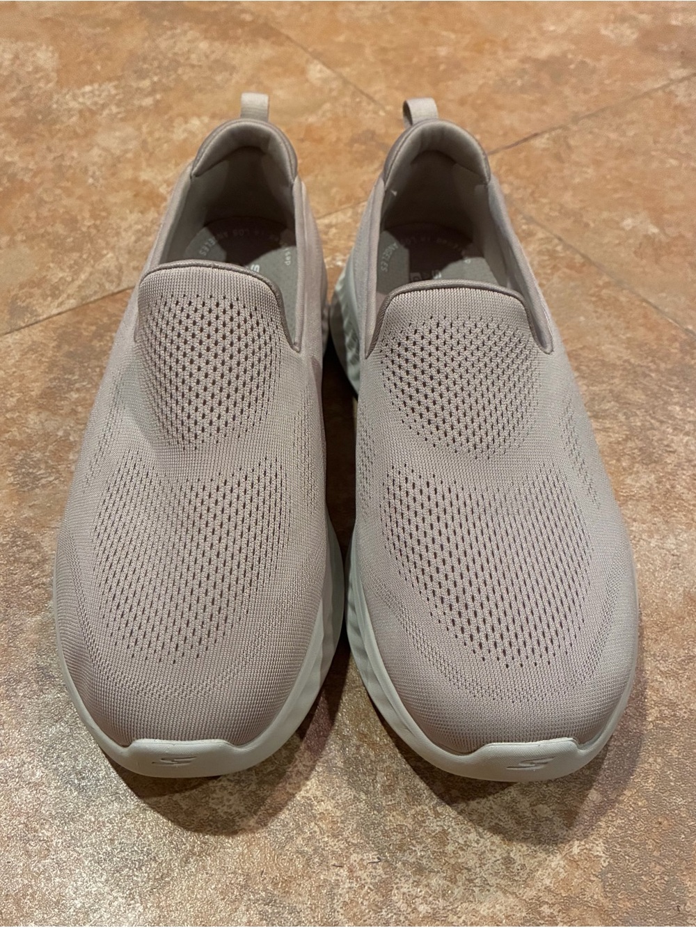 Men's Skechers Go Walk Slip-On Knit Casual Shoes - Taupe